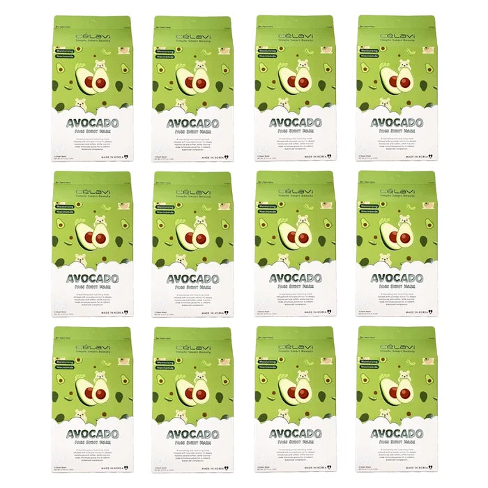 Célavi - Avocado Face Sheet Mask Pack (5 Count)