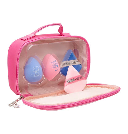 Célavi - Peanuts Snoopy Cosmetic Travel Case and Makeup Blender/Puff Set