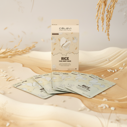 Celavi - Rice Face Sheet Mask Set (5 Count)