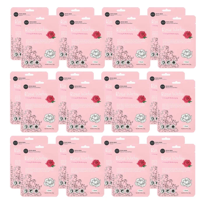 Celavi - Rose Water Facial Sheet Mask – Moisturizing & Brightening Skincare Treatment