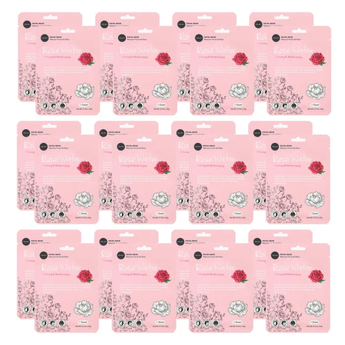 Celavi - Rose Water Facial Sheet Mask – Moisturizing & Brightening Skincare Treatment