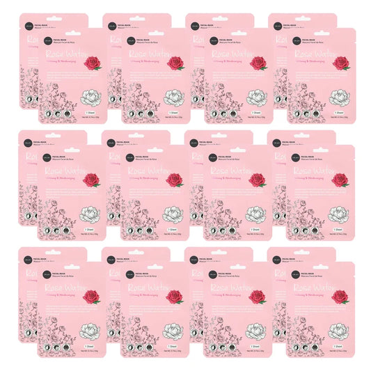 Celavi - Rose Water Facial Sheet Mask – Moisturizing & Brightening Skincare Treatment