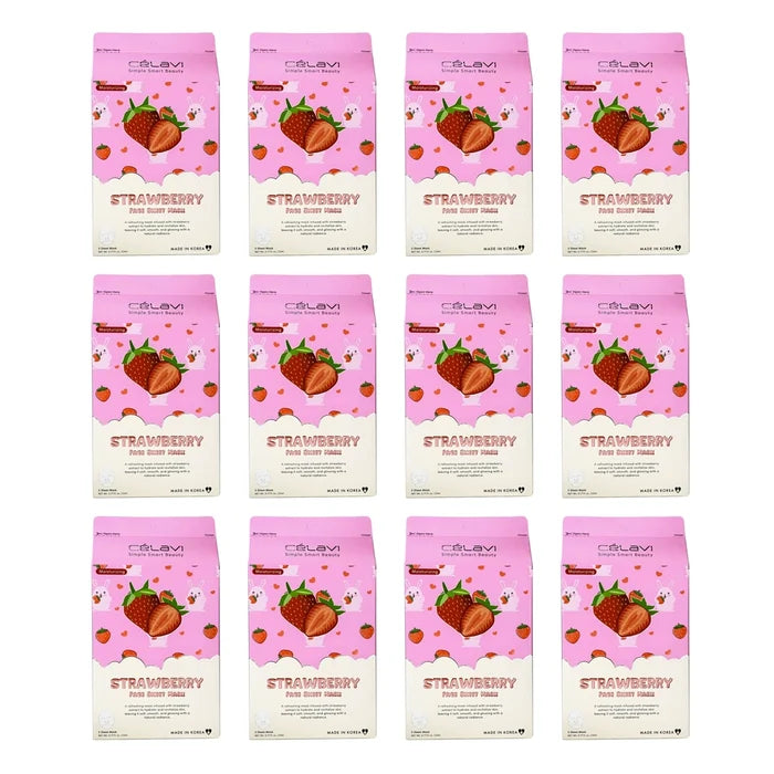 Célavi - Strawberry Moisturizing Face Sheet Mask Pack (5-Count)