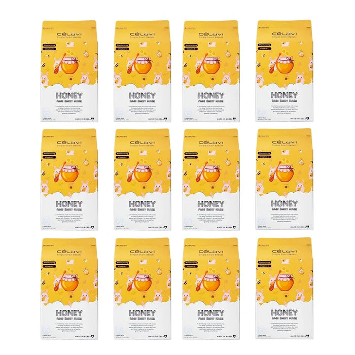 Célavi Honey Face Sheet Mask Pack (5-Count)