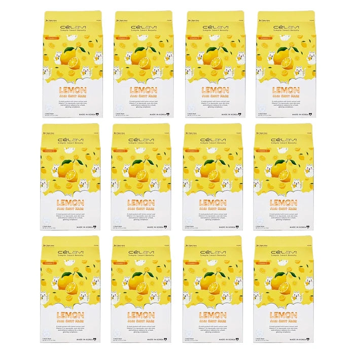 Célavi Vitamin C Lemon Face Sheet Mask Set (5-count)