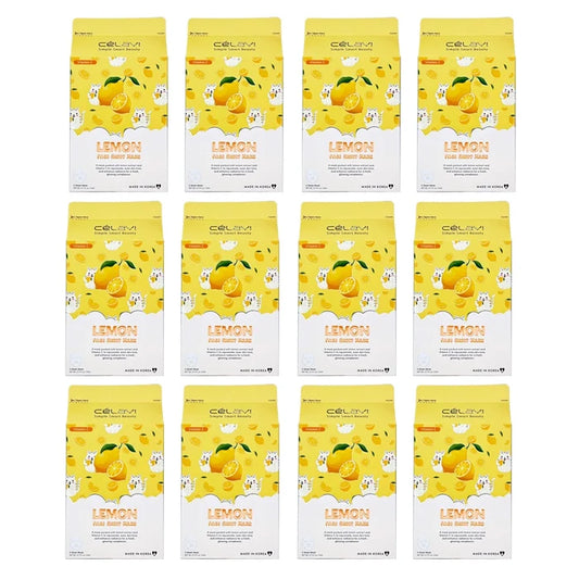 Célavi Vitamin C Lemon Face Sheet Mask Set (5-count)