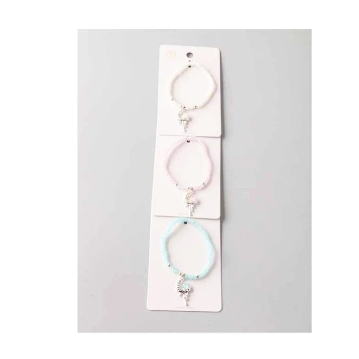 Celestial Elegance: Melted Moon Crystal Beaded Bracelet (BL18386)