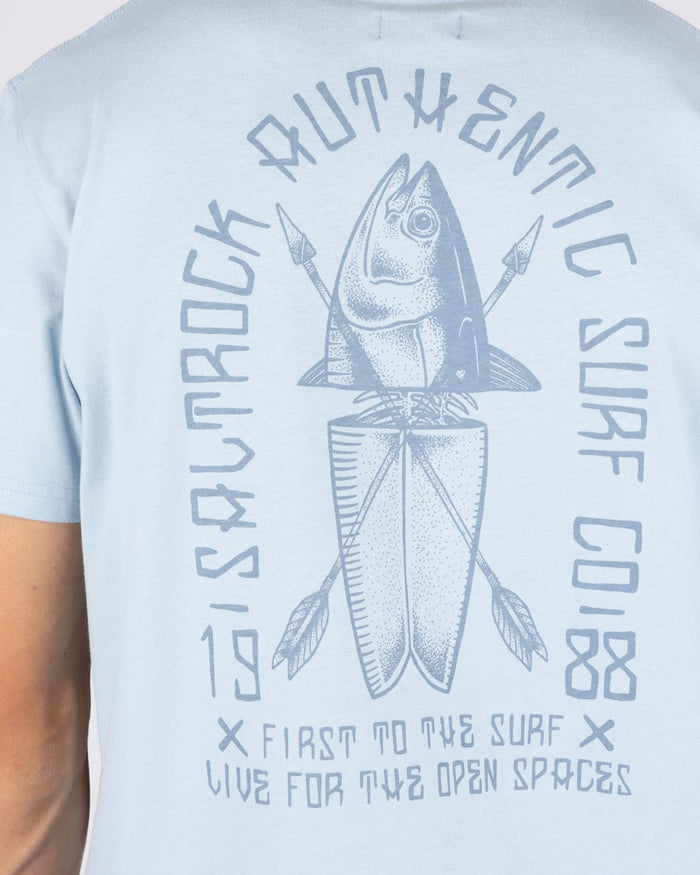 Chad Mens Short Sleeve T-Shirt in Light Blue