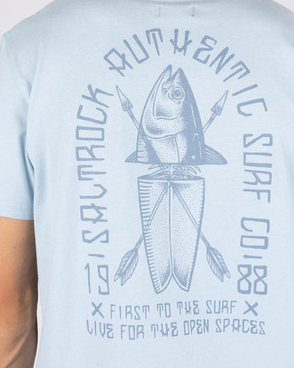 Chad Mens Short Sleeve T-Shirt in Light Blue