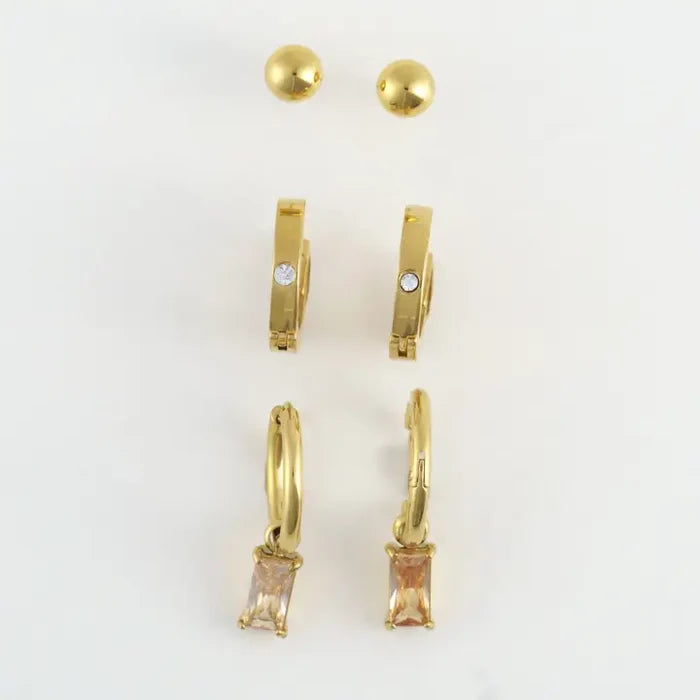 Charm Hoop Earring Trio