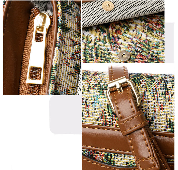 CL1593 - Vintage Floral Messenger Bag