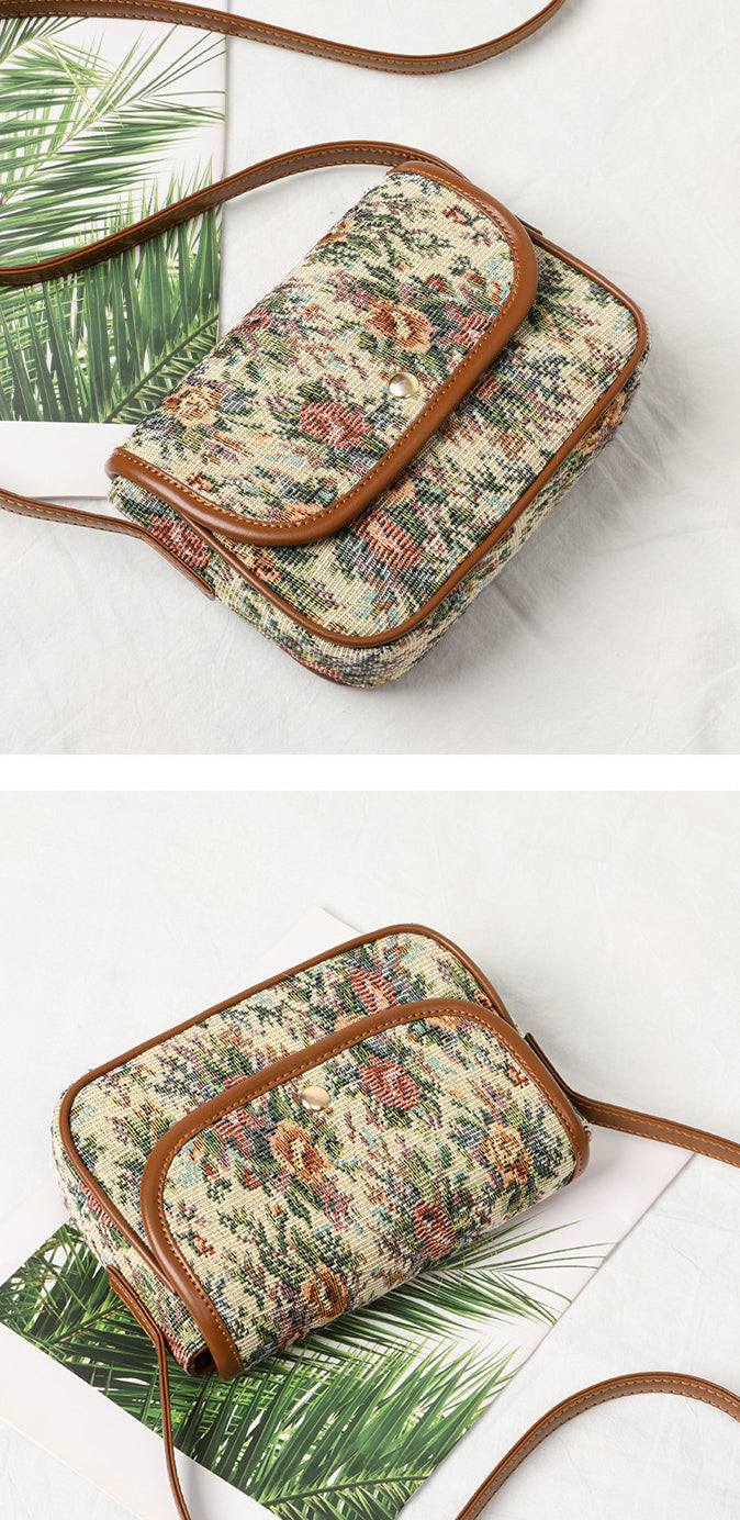 CL1593 - Vintage Floral Messenger Bag
