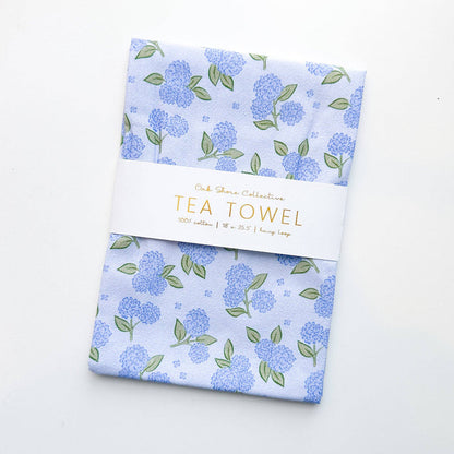 Classic Hydrangeas Tea Towel