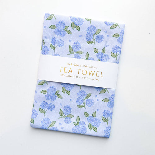 Classic Hydrangeas Tea Towel