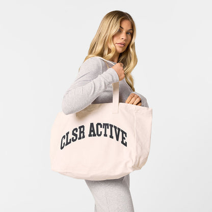 Women's  Off White CLSR Active Heavyweight Tote Bag  Closure London  Front View