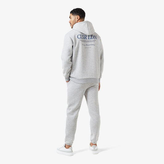 Men's  Grey Marl CLSR LDN Luxe Tracksuit  Closure London  Front View