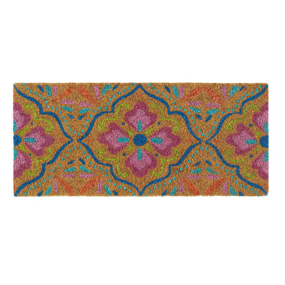 Coir Insert Bright Tile Mat Doormat