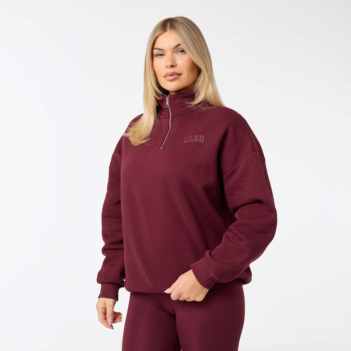 Collegiate 1/4  Zip | Burgundy