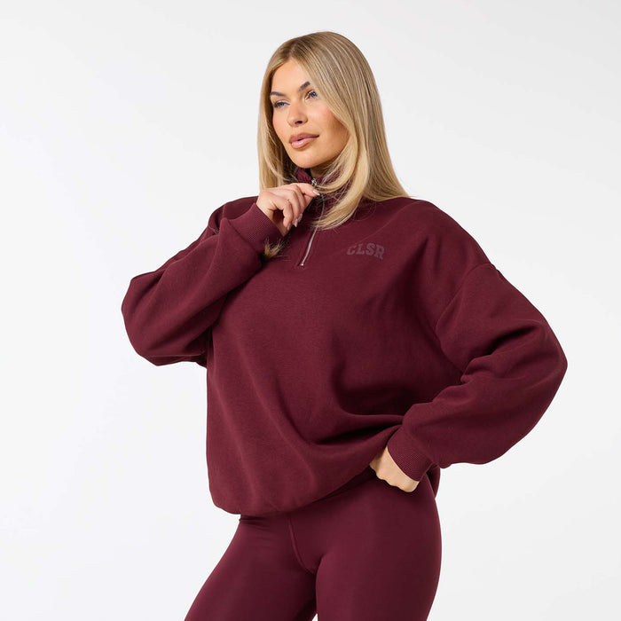 Collegiate 1/4  Zip | Burgundy