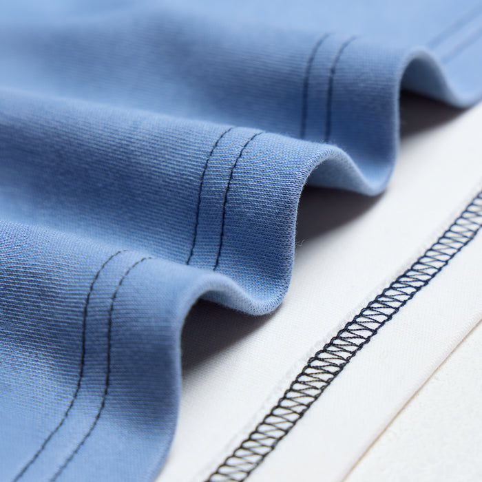 Colourblock T-Shirt | Navy/Light Blue/White