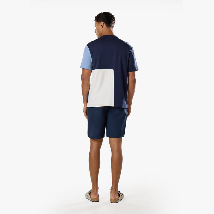 Colourblock T-Shirt | Navy/Light Blue/White