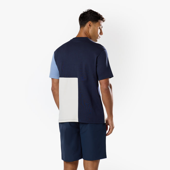 Colourblock T-Shirt | Navy/Light Blue/White
