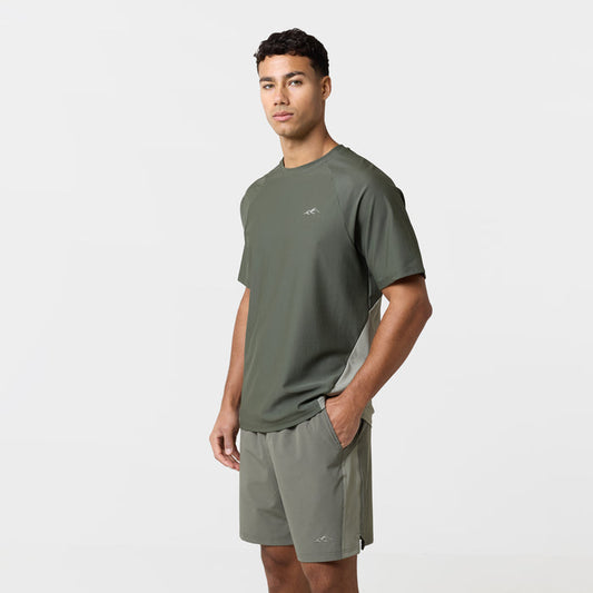 Colourblock Training Twinset | Khaki