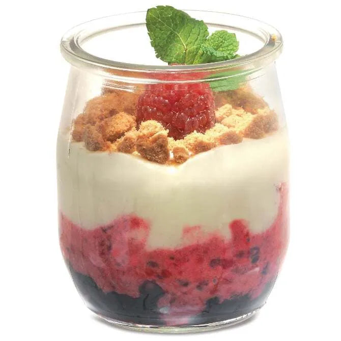 Comatec Glass Yogurt Jar, 4.5 oz, 2 inch diameter, 2.5 inch high