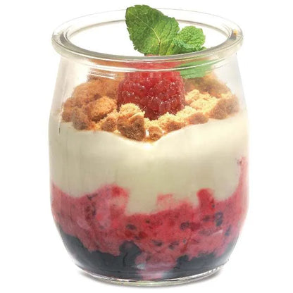 Comatec Glass Yogurt Jar, 4.5 oz, 2 inch diameter, 2.5 inch high