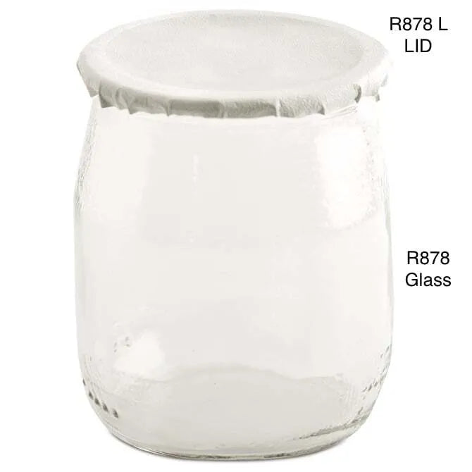 Comatec Glass Yogurt Jar, 4.5 oz, 2 inch diameter, 2.5 inch high