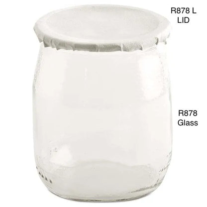 Comatec Glass Yogurt Jar, 4.5 oz, 2 inch diameter, 2.5 inch high