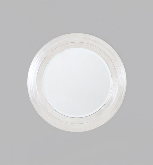 Concentric Silver Circular Mirror