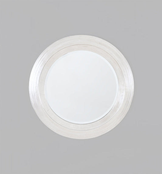 Concentric Silver Circular Mirror