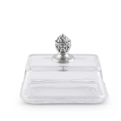 Concho Glass Butter Dish