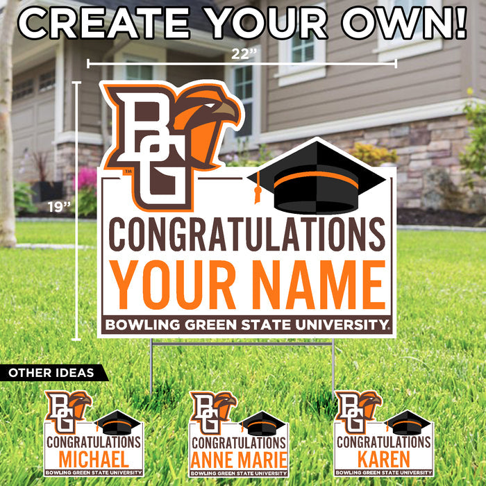 Congratulations In Brown Custom Yard Sign