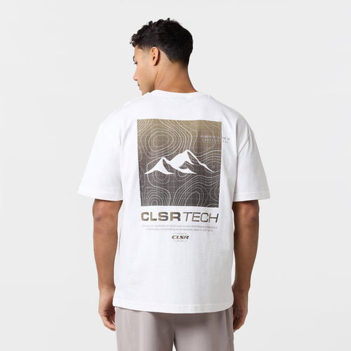 Contours Tech T-Shirt | Off White/Khaki