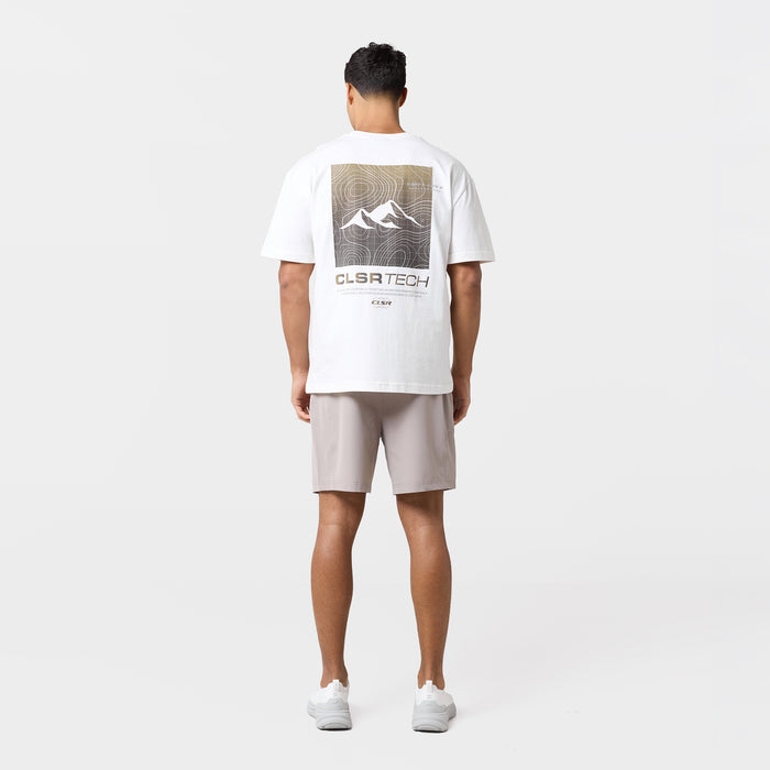 Contours Tech T-Shirt | Off White/Khaki