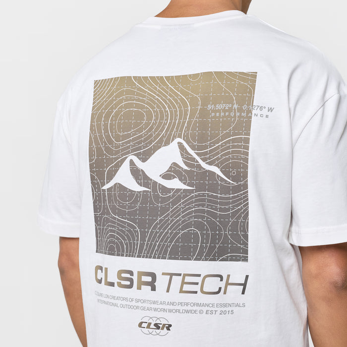 Contours Tech T-Shirt | Off White/Khaki