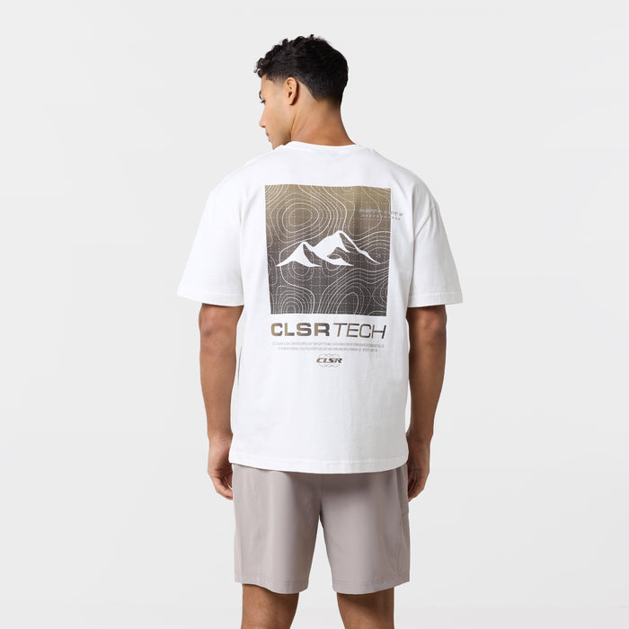 Contours Tech T-Shirt | Off White/Khaki