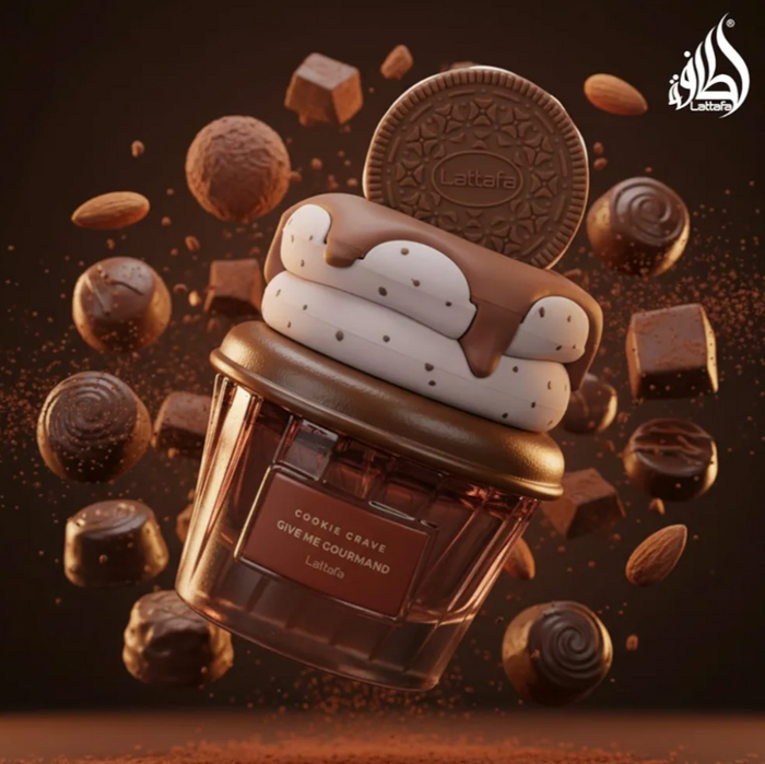 Cookie Grave Give Me Gourmand by Lattafa – EDP 2.53 fl oz / 75ml