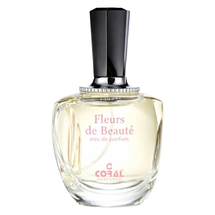 Bin Kamal Perfumes Coral Fleurs De Beaute for Women EDP 100ml bottle with floral design and elegant packaging.