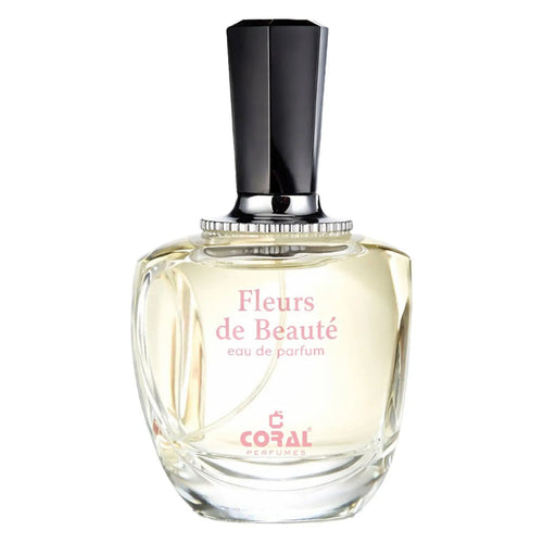 Bin Kamal Perfumes Coral Fleurs De Beaute for Women EDP 100ml bottle with floral design and elegant packaging.