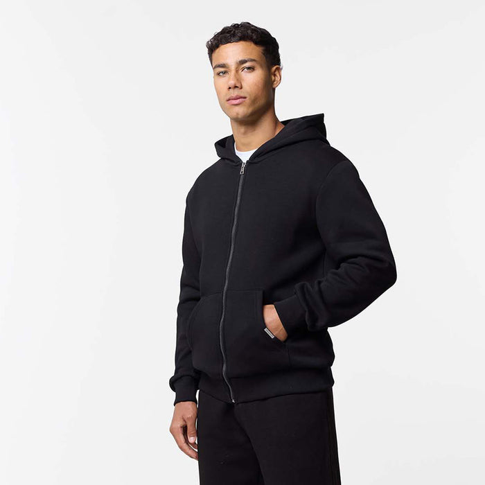 Core Full Zip Loose Fit Short Twinset | Black