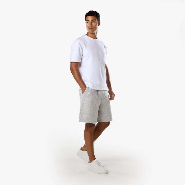 Core Full Zip Loose Fit Short Twinset | Grey Marl