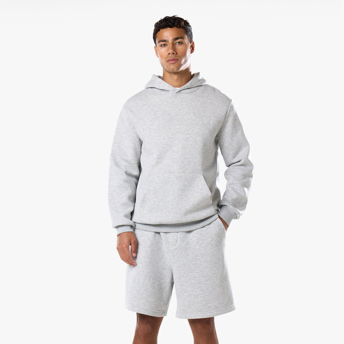 Core Loose Fit Short Twinset | Grey Marl