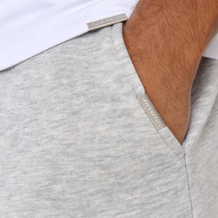 Core Loose Fit Short Twinset | Grey Marl