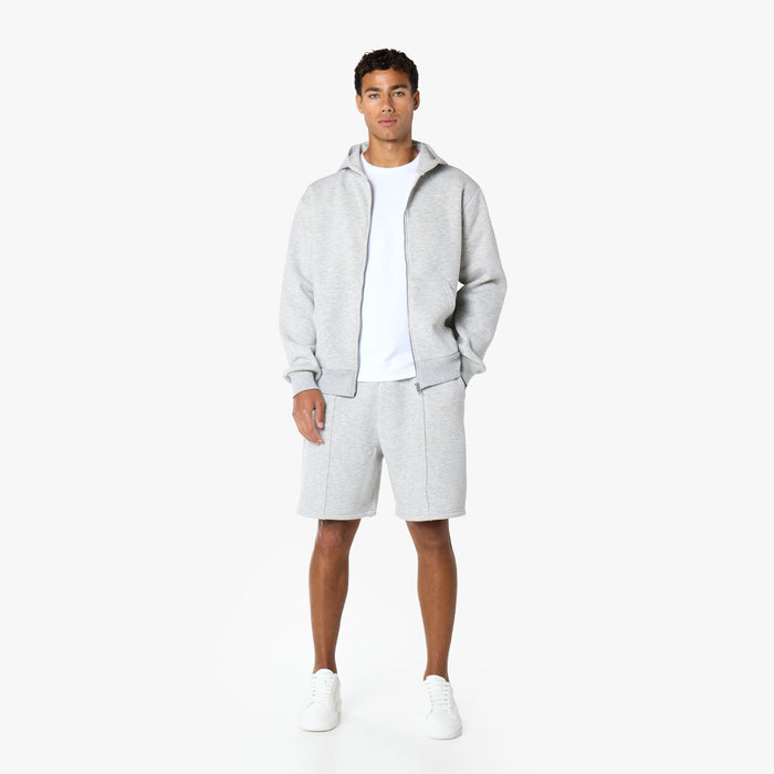 Core Pleat Short FZ Twinset | Grey Marl