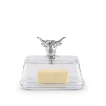 Cow Glass Butter Dish