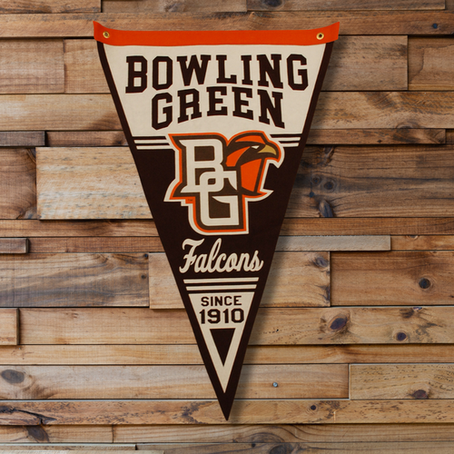 CP Bowling Green Peekaboo Falcons 20x30 Flock Plus Pennant