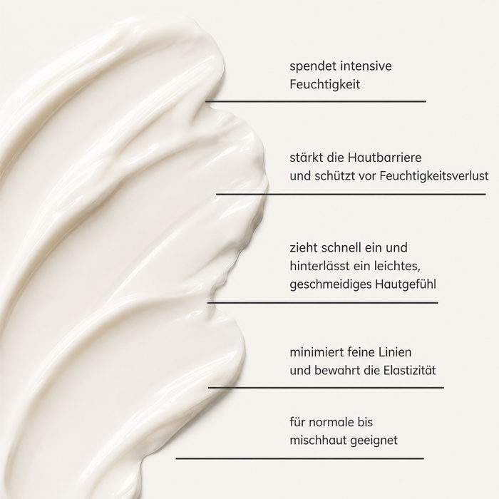 Grafik zu den Pflegeeigenschaften der Santaverde cream light